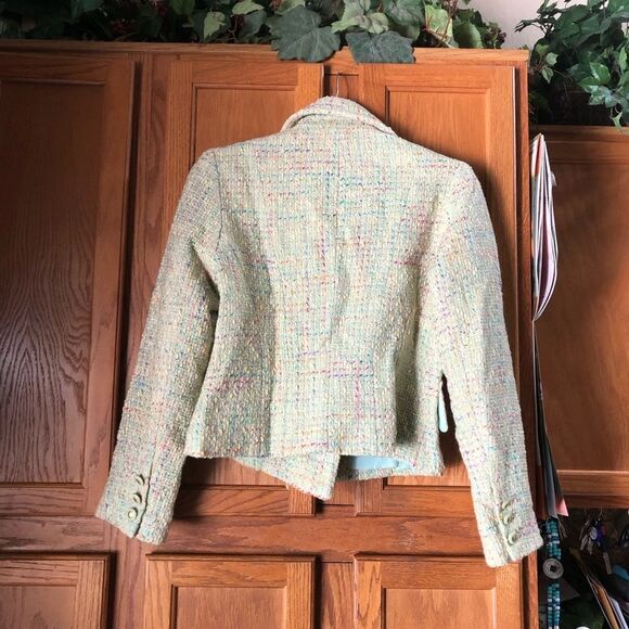 Bergdorf Goodman IMPASSE New York Double-Breasted Tweed Jacket Green - 4 - Picture 10 of 16